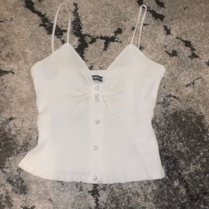 White ribbed tank top